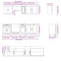 Mueble de cocina Kalmar 8 piezas artesanal roble