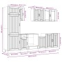 Mueble de cocina Kalmar 8 piezas artesanal roble