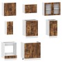 Mueble cocina Kalmar roble ahumado 8 pzas madera contrachapada