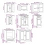 Mueble cocina Kalmar roble ahumado 8 pzas madera contrachapada