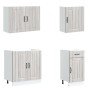 Mueble cocina Kalmar sonoma gris 7 pzas madera contrachapada