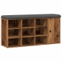 Banco zapatero madera de ingeniería madera vieja 102x32x50 cm