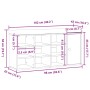 Banco zapatero madera de ingeniería madera vieja 102x32x50 cm