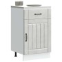 Mueble bajo de cocina Lucca madera contrachapada gris cemento