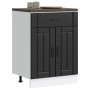Mueble bajo de cocina Lucca madera ingeniería negra