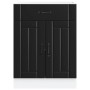 Mueble bajo de cocina Lucca madera ingeniería negra