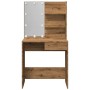 Tocador con luces LED roble artisan 74,5x40x141 cm