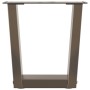 Patas para mesa de comedor en forma de V 2 uds acero natural