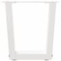 Patas para mesa de comedor forma V 2 uds blanco 40x(30-31,3) cm