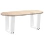 Patas para mesa de comedor forma V 2 uds blanco 40x(30-31,3) cm
