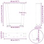 Patas para mesa de comedor forma V 2 uds blanco 40x(30-31,3) cm