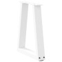 Patas para mesa de comedor en forma de V 2 uds blanco acero