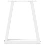 Patas para mesa de comedor en forma de V 2 uds blanco acero