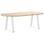 Patas para mesa de comedor en forma de V 2 uds blanco acero
