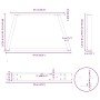 Patas para mesa de comedor forma V 2 uds negro 70x(30-31,3) cm