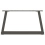 Patas para mesa comedor forma V 2 uds antracita 60x(30-31,3) cm