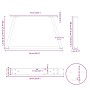Patas para mesa comedor forma V 2 uds antracita 60x(30-31,3) cm