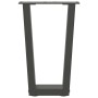 Patas para mesa de comedor en forma de V 2 uds antracita acero