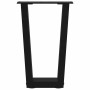 Patas para mesa de comedor en forma de V 2 uds acero negro