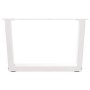 Patas para mesa de comedor forma V 2 uds blanco 60x(30-31,3) cm