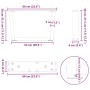 Patas para mesa de comedor forma V 2 uds blanco 60x(30-31,3) cm