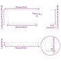 Patas para mesa comedor forma V 2 uds antracita 70x(30-31,3) cm