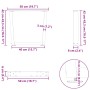 Patas para mesa de comedor en forma de V 2 uds antracita acero