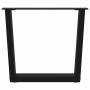 Patas para mesa de comedor forma V 2 uds negro 60x(42-43,3) cm