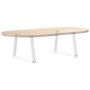 Patas para mesa de comedor forma V 2 uds blanco 70x(42-43,3) cm