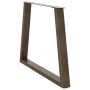Patas para mesa de comedor en forma de V 2 uds acero natural
