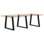 Patas para mesa de comedor en forma de V 3 uds acero negro
