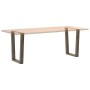 Patas para mesa de comedor en forma de V 2 uds acero natural