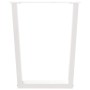 Patas para mesa de comedor forma V 2 uds blanco 70x(72-73,3) cm