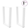 Patas para mesa de comedor forma V 2 uds blanco 70x(72-73,3) cm