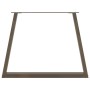 Patas para mesa de comedor en forma de V 3 uds acero natural