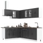 Mueble de cocina Lucca negra 11 piezas madera contrachapada