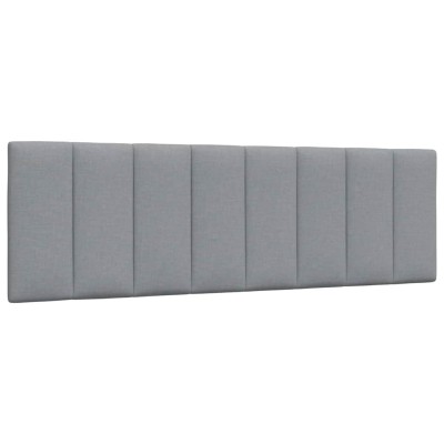 Cabecero de cama acolchado tela gris claro 160 cm