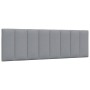 Cabecero de cama acolchado tela gris claro 160 cm