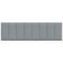 Cabecero de cama acolchado tela gris claro 160 cm