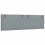 Cabecero de cama acolchado tela gris claro 160 cm