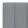 Cabecero de cama acolchado tela gris claro 160 cm