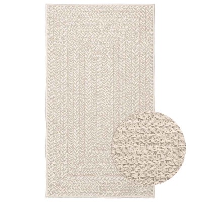 Alfombra ZIZUR apariencia yute interior exterior crema 60x110cm