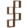 Estantes cubo de pared 4 unidades roble marrón 30x15x30 cm