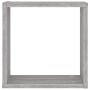 Estantes cubo de pared 6 unidades gris sonoma 30x15x30 cm