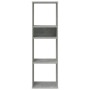 Estantería madera ingeniería gris hormigón 34x31x112 cm
