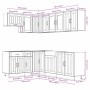 Mueble cocina Lucca madera vieja 11 pzas madera contrachapada
