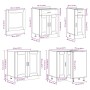 Mueble de cocina Porto blanco 11 piezas madera contrachapada