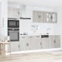 Mueble cocina Kalmar sonoma gris 7 pzas madera contrachapada