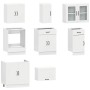 Mueble de cocina Kalmar blanco 8 piezas madera contrachapada