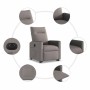 Sillón eléctrico reclinable elevable de tela gris taupe